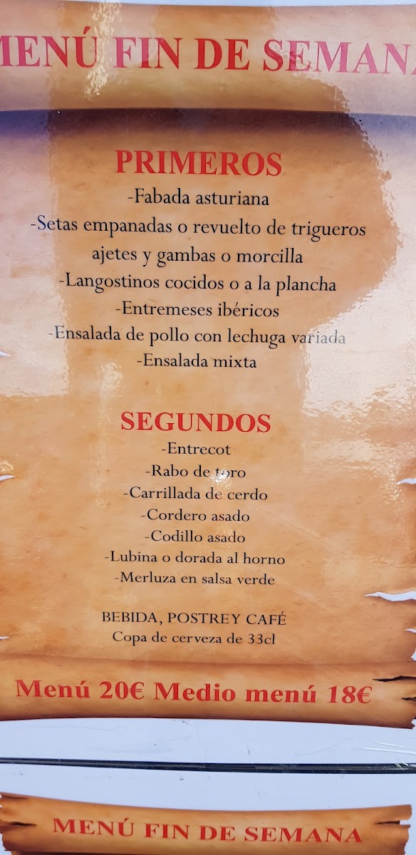 Alexandre II Menu - Image 1